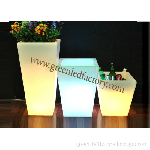 Modern Illuminated LED Flower Pot, Nightclube, Bar Furniture, Glowing LED Flower Pot
